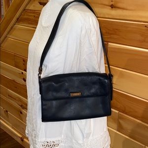 Liz Claiborne classic navy leather purse